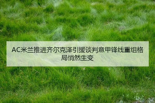 AC米兰推进齐尔克泽引援谈判意甲锋线重组格局悄然生变