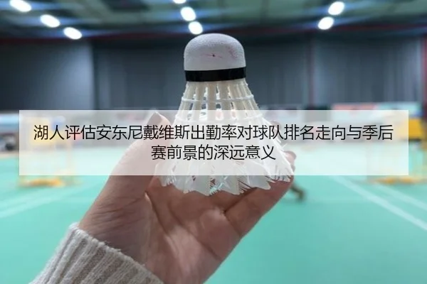 湖人评估安东尼戴维斯出勤率对球队排名走向与季后赛前景的深远意义